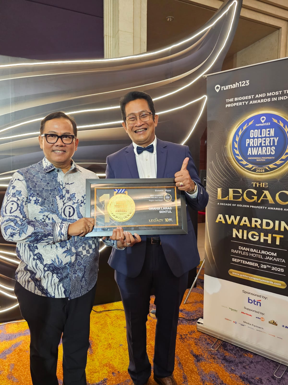 Grahalaras Sentul Raih Golden Property Award 2025 sebagai Best Compact Development Project Region East Bogor
